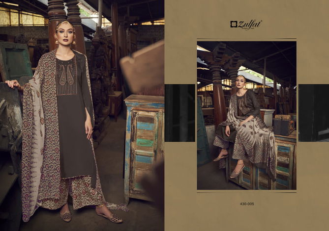 Zulfat Manohari Fancy Designer Wear Wholesale Cotton Dress Material Catalog